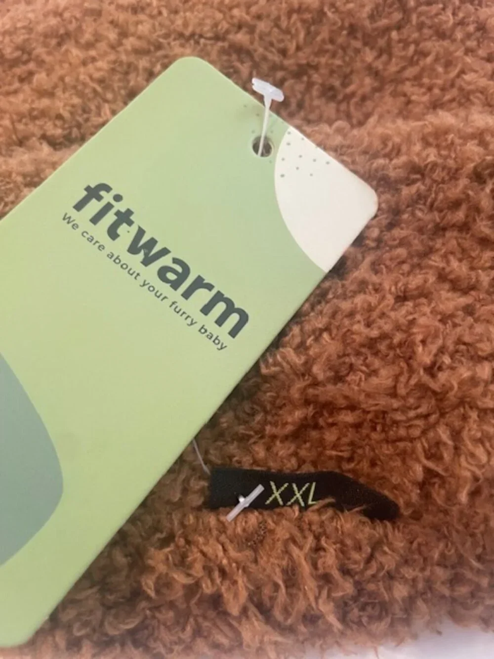 New Fitwarm Brown Sherpa Turtleneck Dog Sweater  XXL
